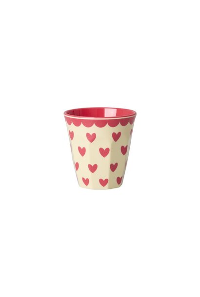 Melamine espresso beker Favorite Hearts red kiss 80ml