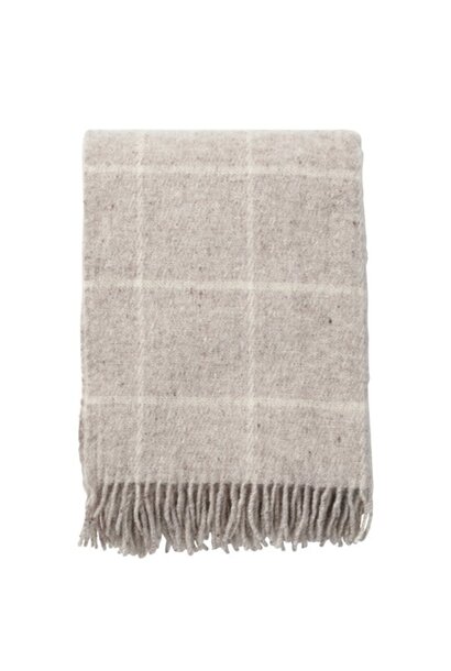 Plaid wol Vinga beige