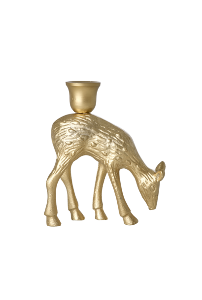 Kandelaar metaal Deer gold large