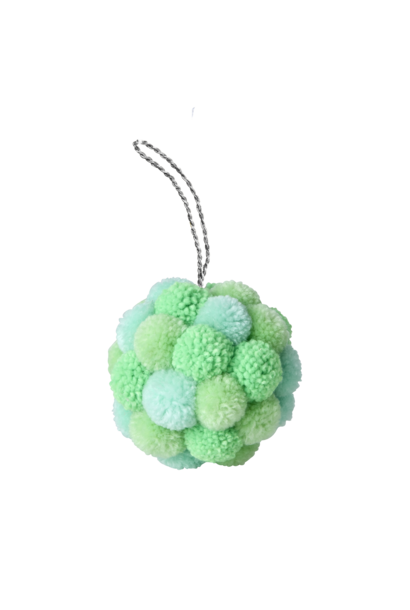 Kerst hanger Christmas Pom Pom green