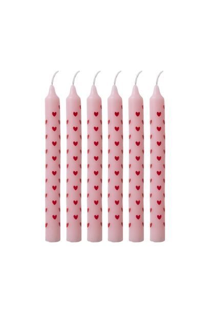 Kleine kaars Heart set/12 - 1HR