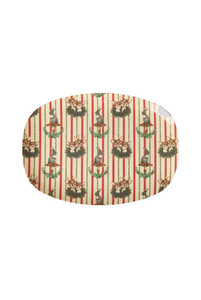 Melamine ovaal bord small Sweet Forest creme