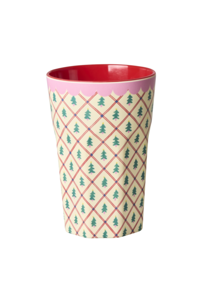 Melamine Tall beker Diamond Christmas Tree 400ml