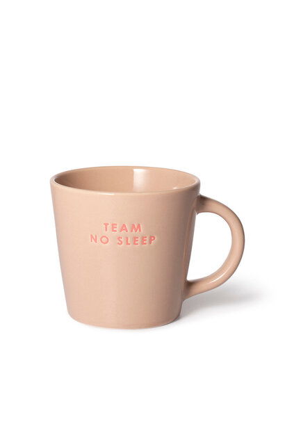Cappuccino kop 250ml TEAM NO SLEEP beige