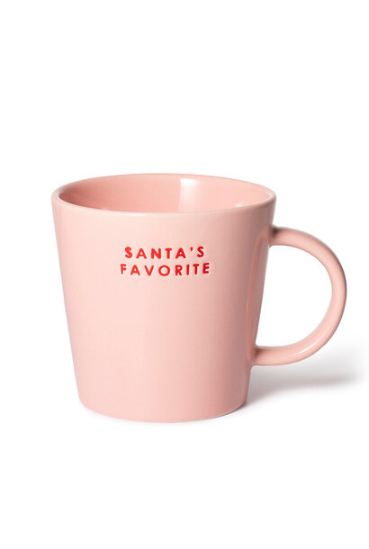 Thee kop 350ml SANTA'S FAVORITE pink