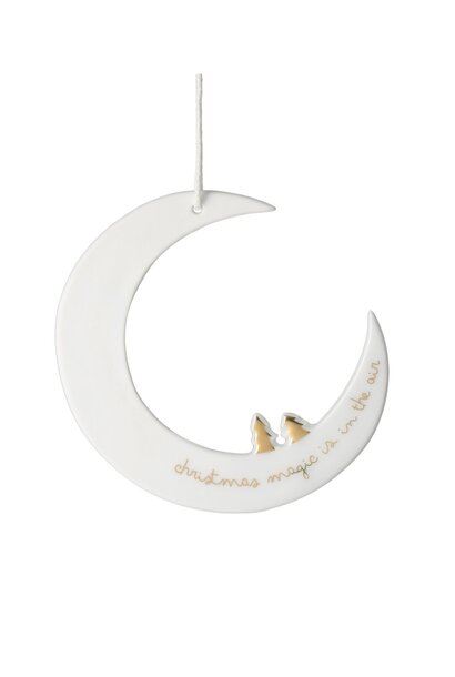Hanger Moon - Christmas magic is in the air L:7,5cm W:6cm
