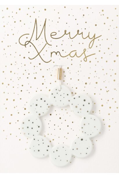 Hanger Wreath - Greeting Merry Xmas D:7cm