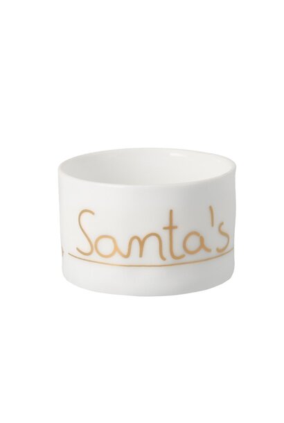 Theelicht houder Winter Light Santa´s watching - D:4,5cm H:3cm
