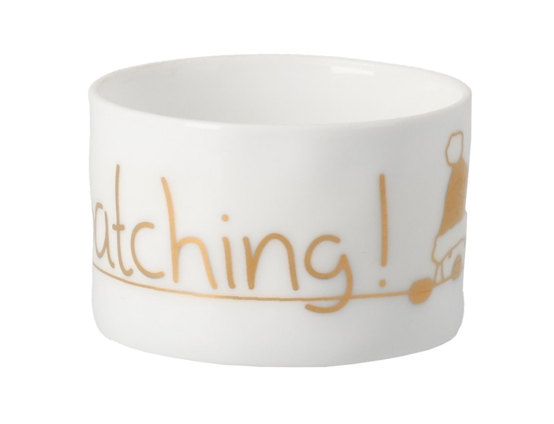 Theelicht houder Winter Light Santa´s watching - D:4,5cm H:3cm-2