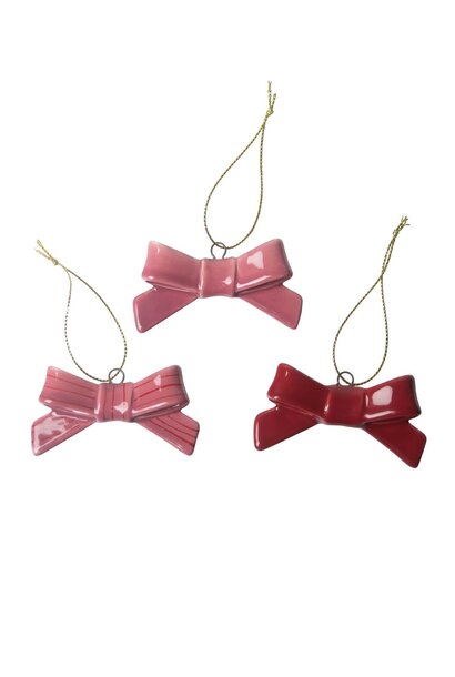 Hanger Strik / Bow set/3 aardewerk