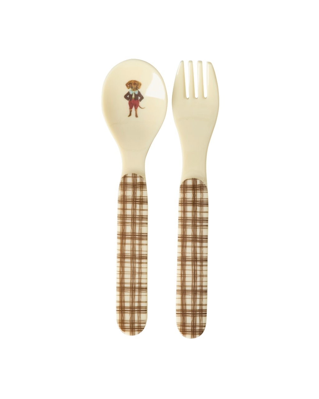 Melamine Baby dinner set Nathalie Lete brown - set/4 in giftbox-4