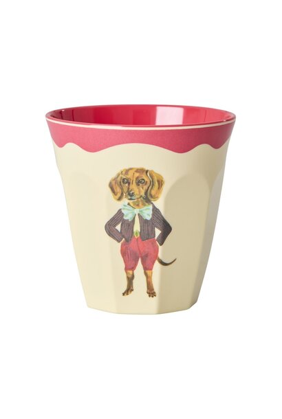 Melamine beker medium Nathalie Lete red kiss 250ml