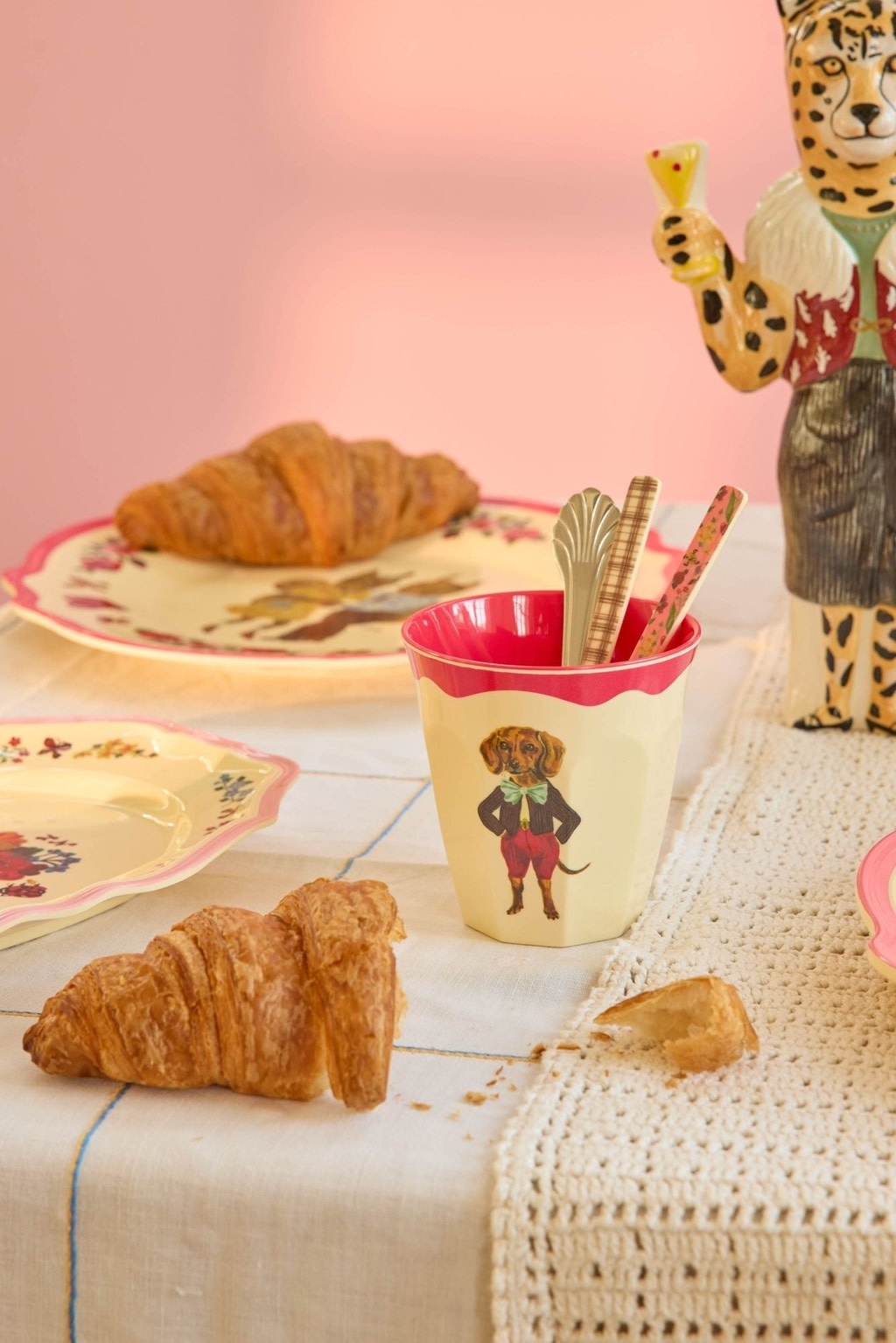 Melamine beker medium Nathalie Lete red kiss 250ml-2