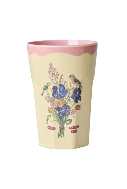 Melamine Tall beker Nathalie Lete pink 400ml