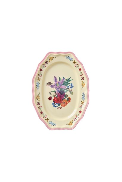 Melamine ovale serveer schaal small Vintage Nathalie Lete pink