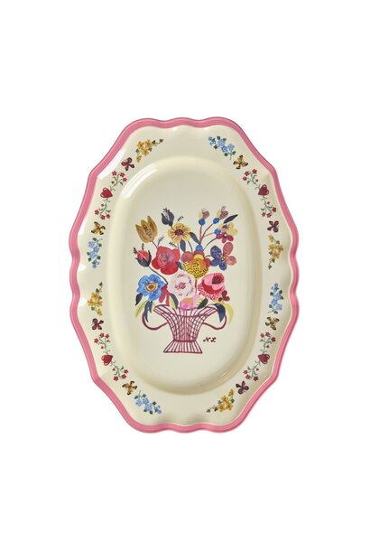 Melamine serveer schaal large Vintage Nathalie Lete neon pink