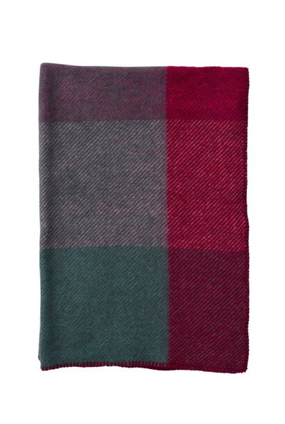 Plaid wol Gotland check pink - 25% gotland, 75% lambswol