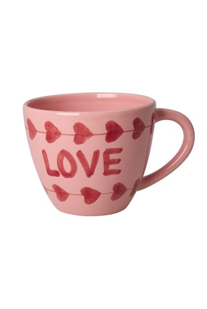 Mok jumbo Love 420ml - handpainted aardewerk
