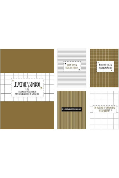 Xmas Leuke wensen kaarten Eindejaar box/8