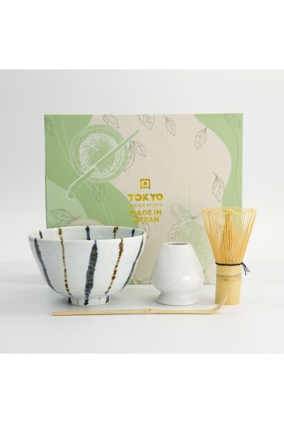 Matcha kom giftset Tokusa set/4 - 13x8cm