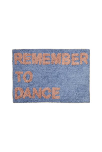Vloermat rechthoek blue - REMEMBER TO DANCE - 50x70cm