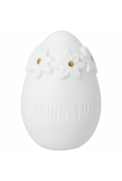 Porseleinen Paas ei Spring time - dia:4,5cm h:6,5cm