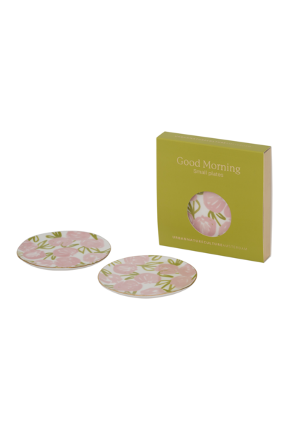 Bord 12cm Good Morning Palesa Flamingo pink giftset/2