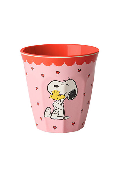 Melamine beker medium Snoopy pink 250ml