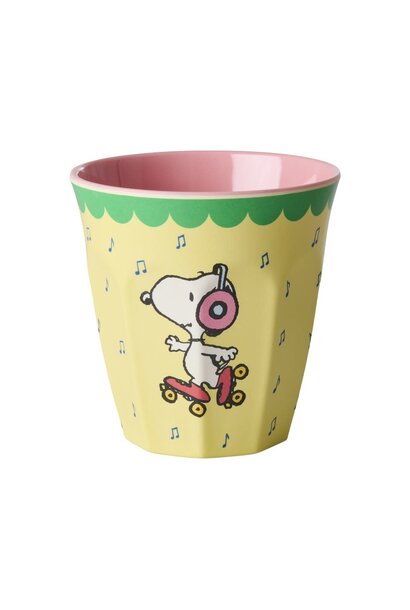 Melamine beker medium Snoopy yellow 250ml