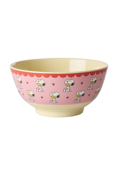 Melamine kom medium Snoopy pink 700ml