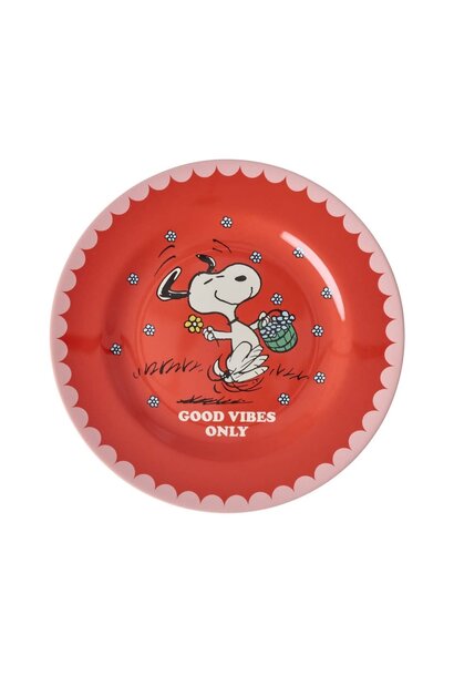 Melamine lunch bord Snoopy red