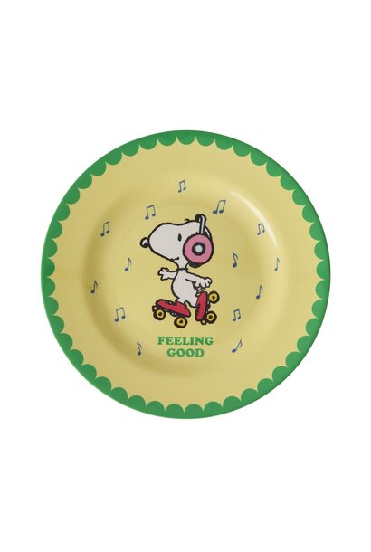 Melamine lunch bord Snoopy yellow