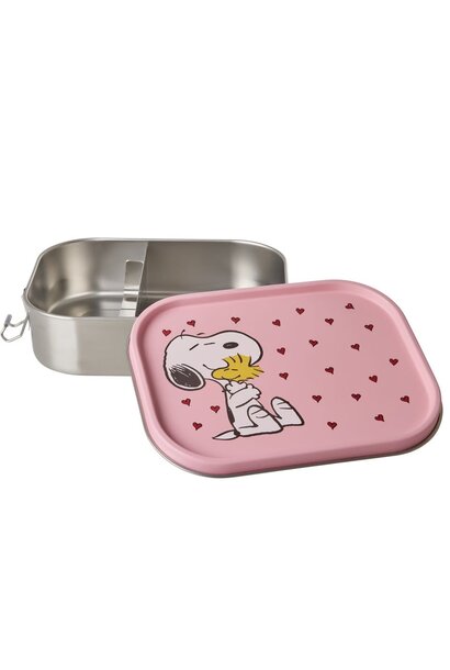 SS Lunchbox large Snoopy pink 1400ml - movable divider