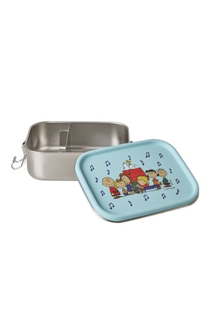 SS Lunchbox small Snoopy blue 800ml - movable divider
