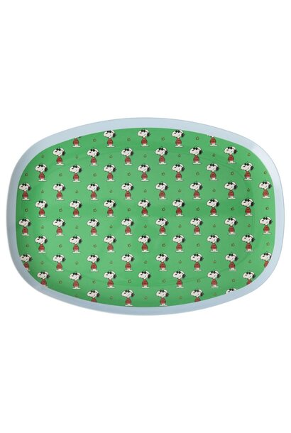 Melamine ovaal bord Snoopy green
