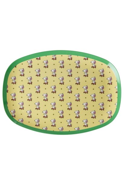 Melamine ovaal bord Snoopy yellow
