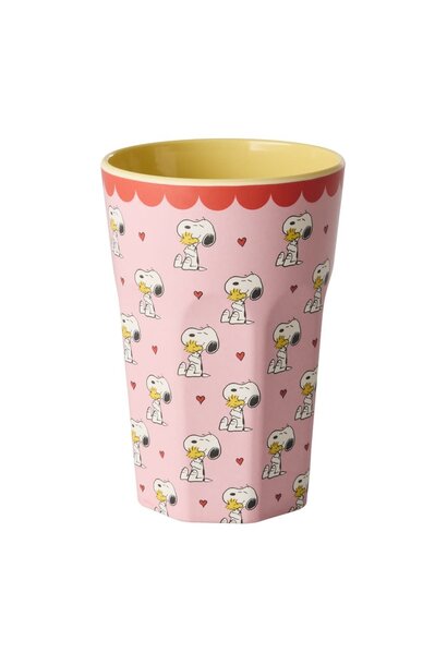 Melamine Tall beker Snoopy pink 400ml