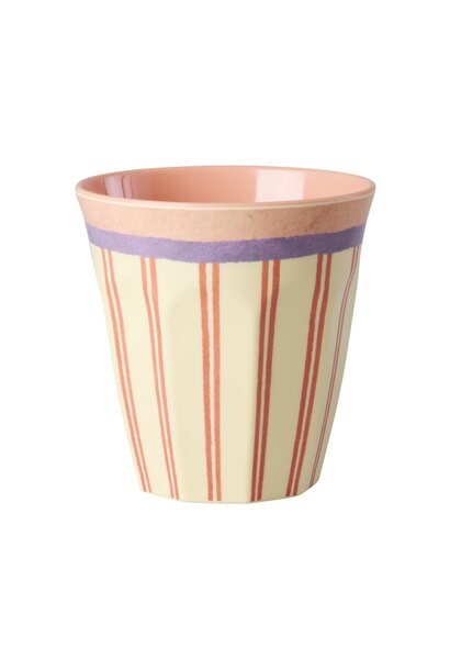 Melamine beker medium Stripey Love 250ml