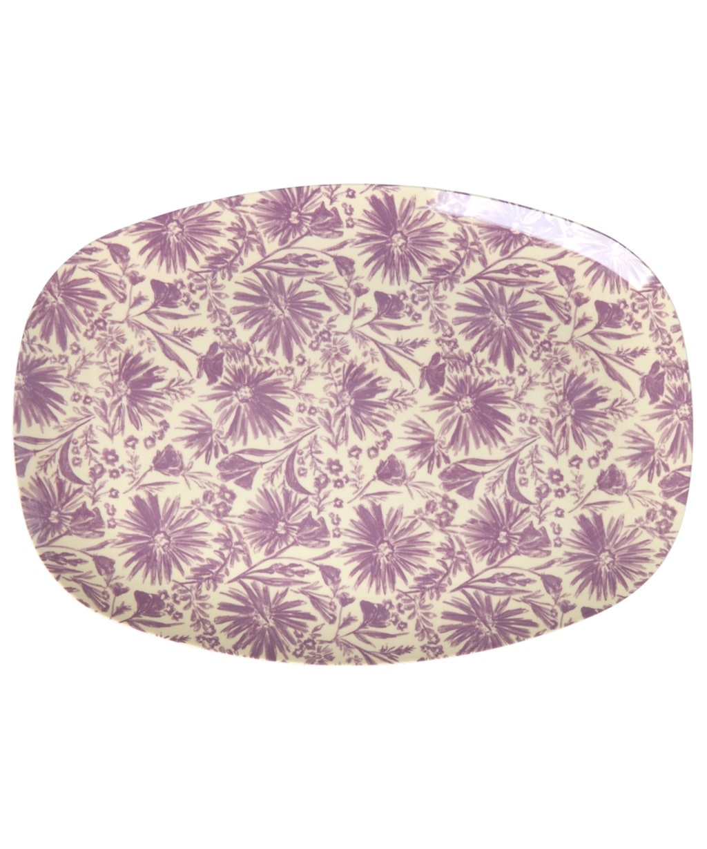 Melamine ovaal bord Flower Press-1