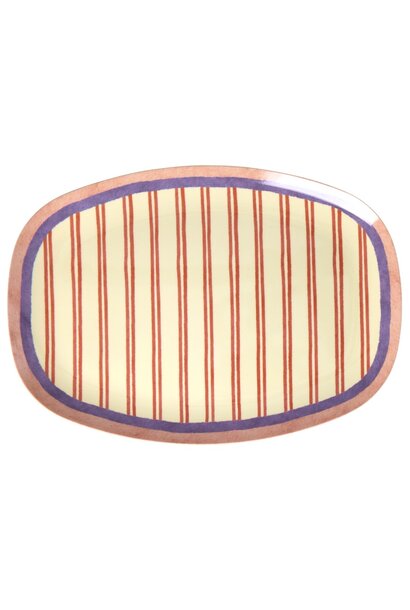 Melamine ovaal bord Stripey Love