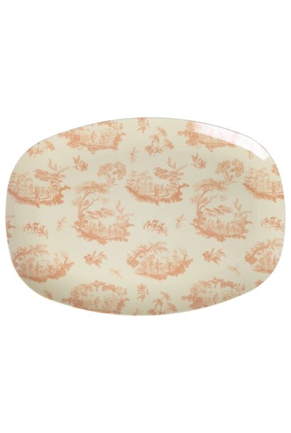 Melamine ovaal bord Toile de Rice