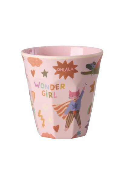 Melamine beker medium Hero pink 250ml