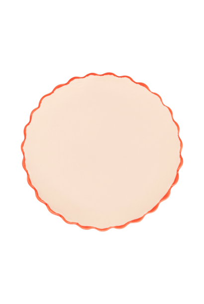 Bord 13,5cm sculpted Good Morning old pink