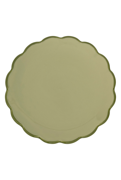Bord 17cm sculpted Good Morning pale green
