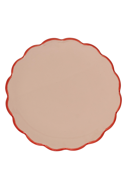 Bord 17cm sculpted Good Morning old pink