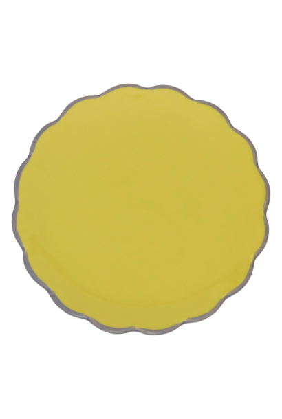 Bord 17cm sculpted Good Morning lime light