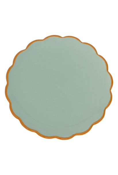 Bord 17cm sculpted Good Morning celadon