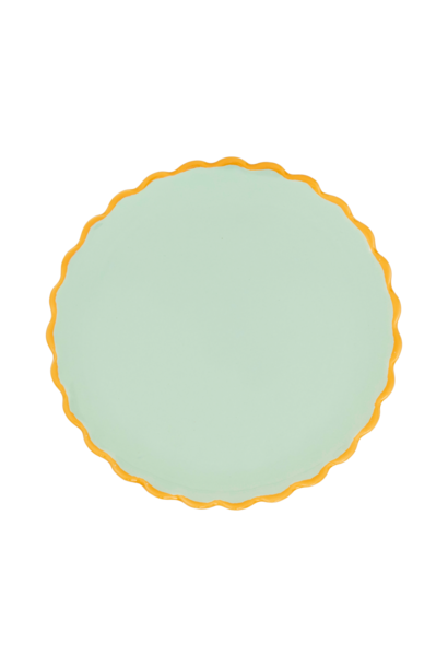 Bord 13,5cm sculpted Good Morning celadon