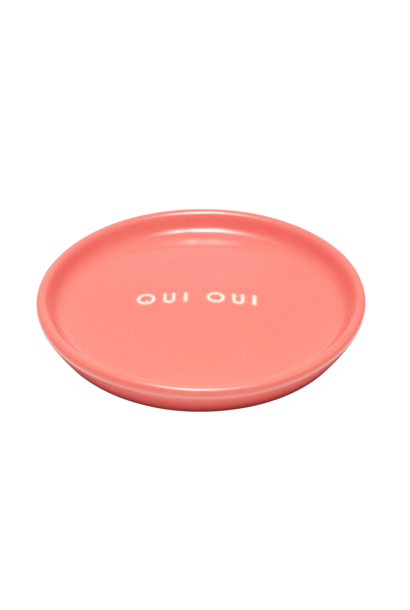 Petit four bord QUI QUI! coral  ø8.5cm