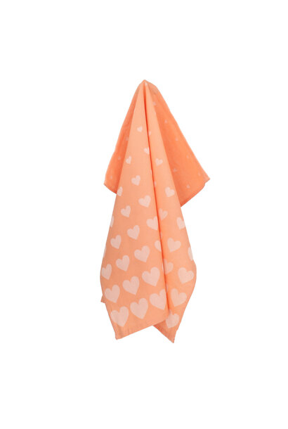 Theedoek Hart Oranje GOTS